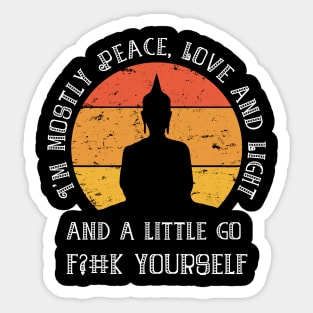 Buddha Yoga Meditation Sarcasm Sarcastic Sticker